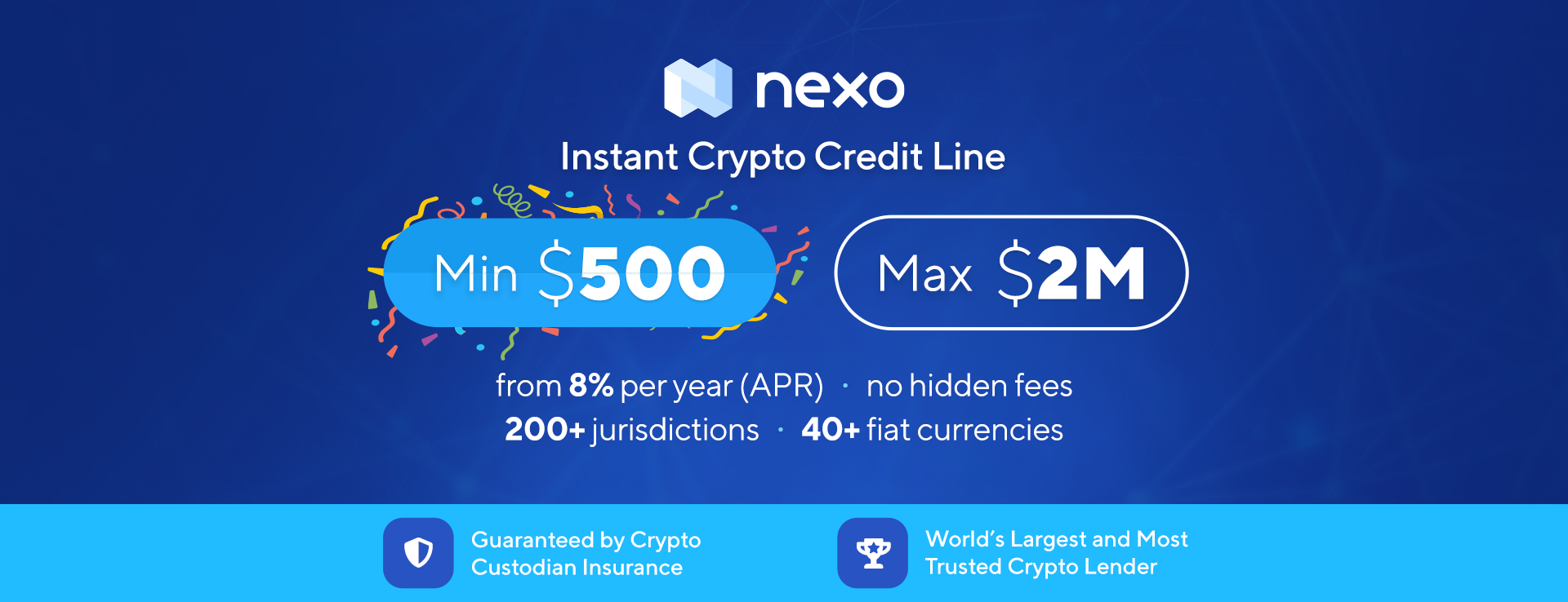 New $500 Minimum Amount for Nexo’s Instant Crypto Credit Lines