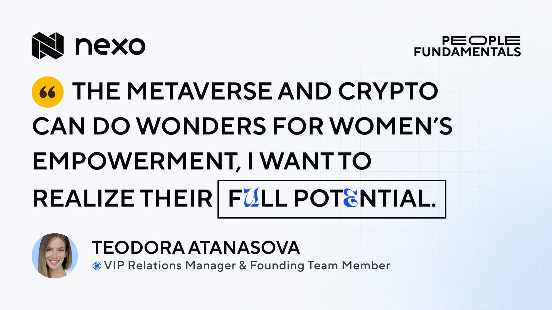 People Fundamentals #7: Teodora Atanasova – On-Chain Activism & Choosing Nexo Over Vienna